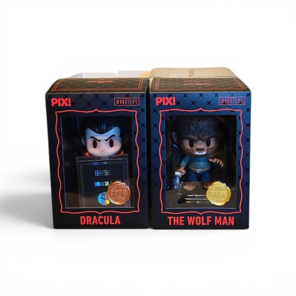 Thrilljoy PIX! Universal Monsters Dracula 8888 Pcs & The Wolf Man Chase Set